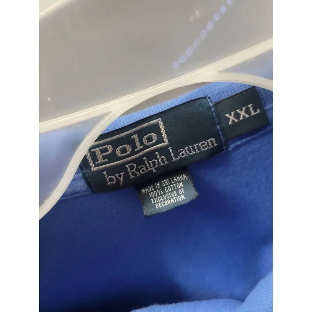 Polo by Ralph Lauren Solid Blue Cotton Short Sleeve Polo, Mens XXL